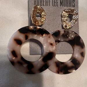 Gold and Brown Earrings